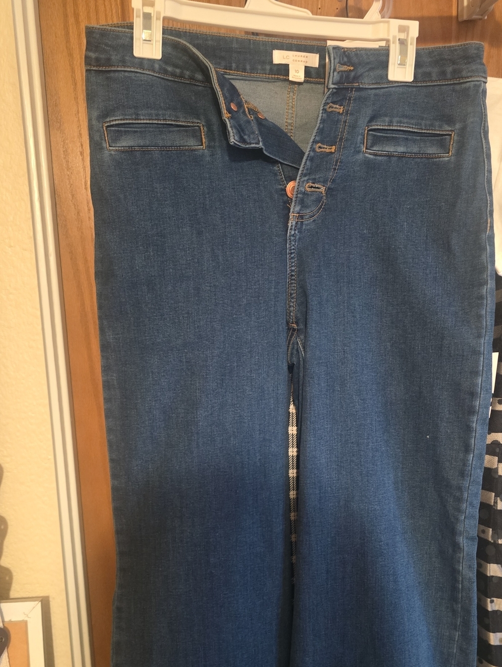 LC Lauren Conrad Blue High-Rise Bootcut Jeans